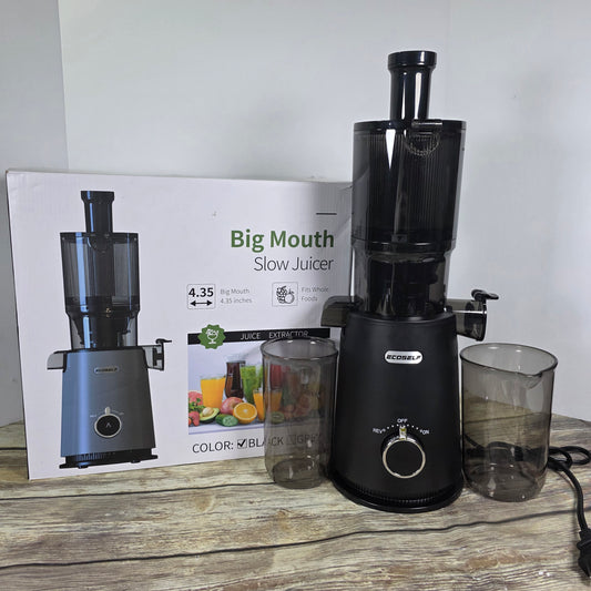 NIOB New Ecoself Big Mouth Slow Juicer Black SJ-050C