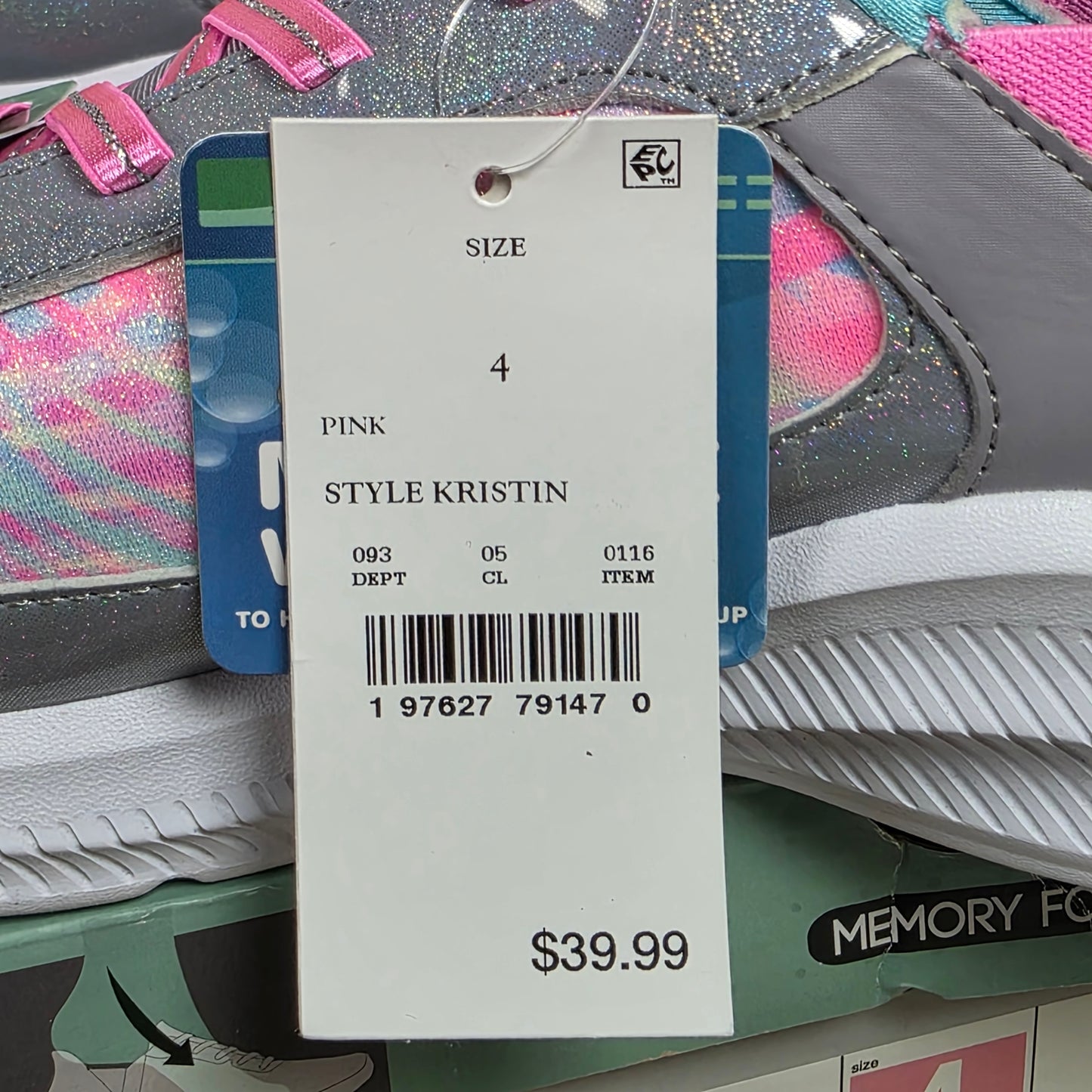 NIB New S Sport by Skechers Kristin Hands Free Step-Ins Pink Girls 4