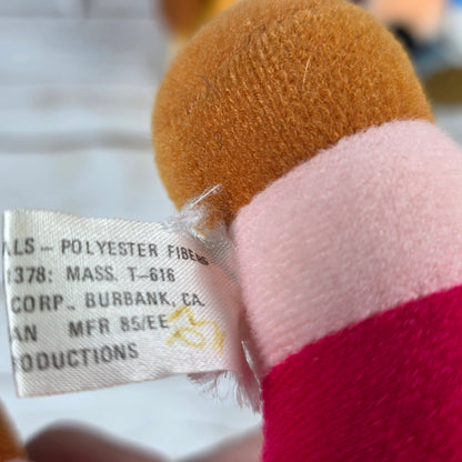 Vintage Walt Disney Plush Characters Mickey Mouse Donald Duck Goofy Pinocchio