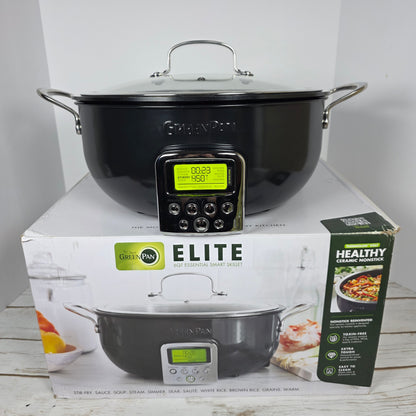 NIOB New GreenPan Elite 6Qt Essential Smart Skillet Pan CC005091