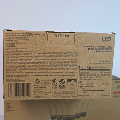 Lot of 3 New 6-Pack LED Technology 65W Replacement Soft White Bulbs