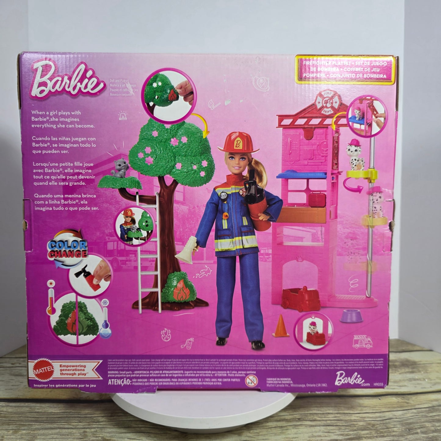 NIB Barbie You Can Be Anything Firefighter Playset