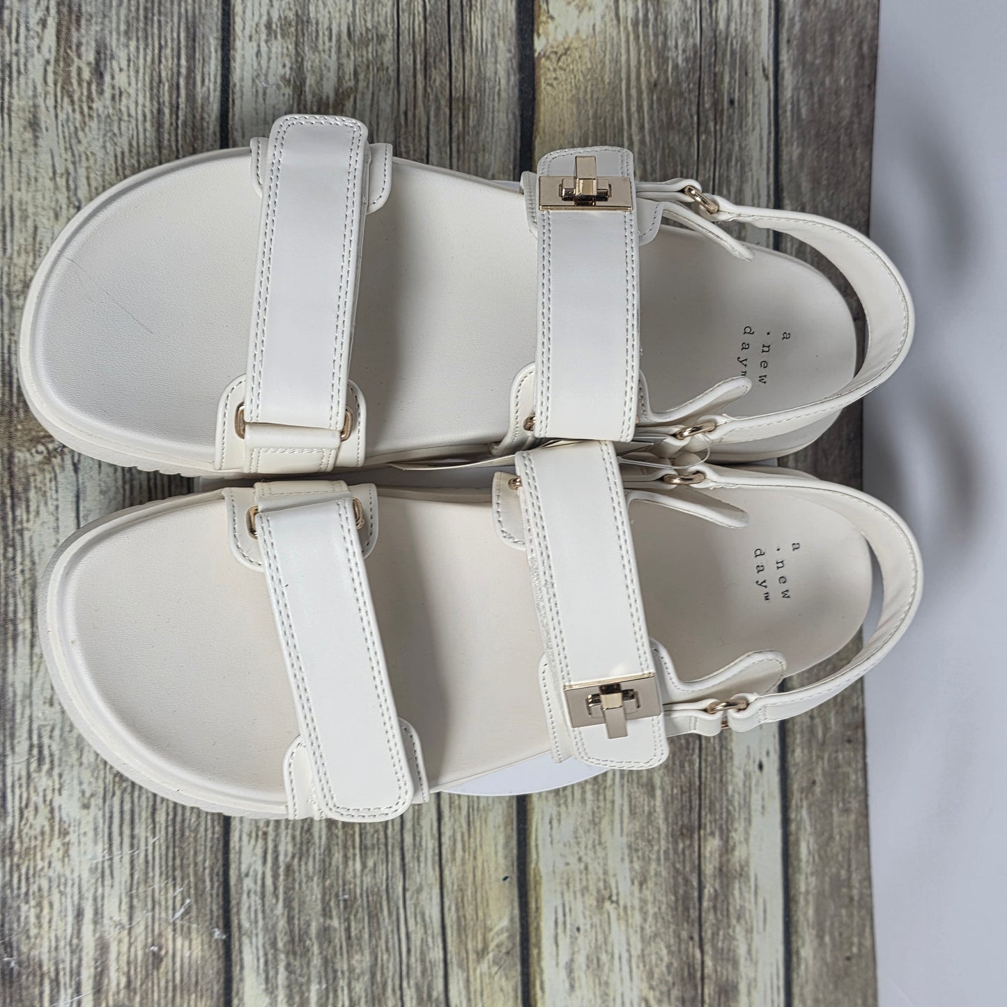 NWT New Women's A New Day Jonie Sandals Off White 11M Chunky F16898276