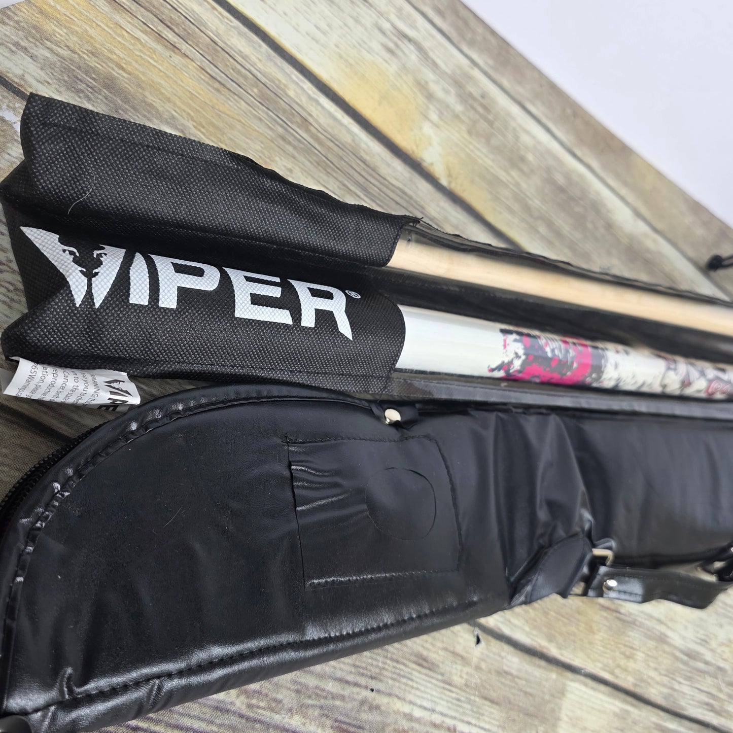 New Casemaster Cue Stick Case + Viper Pink Bones Cue 48 Jr. Pool Billiards