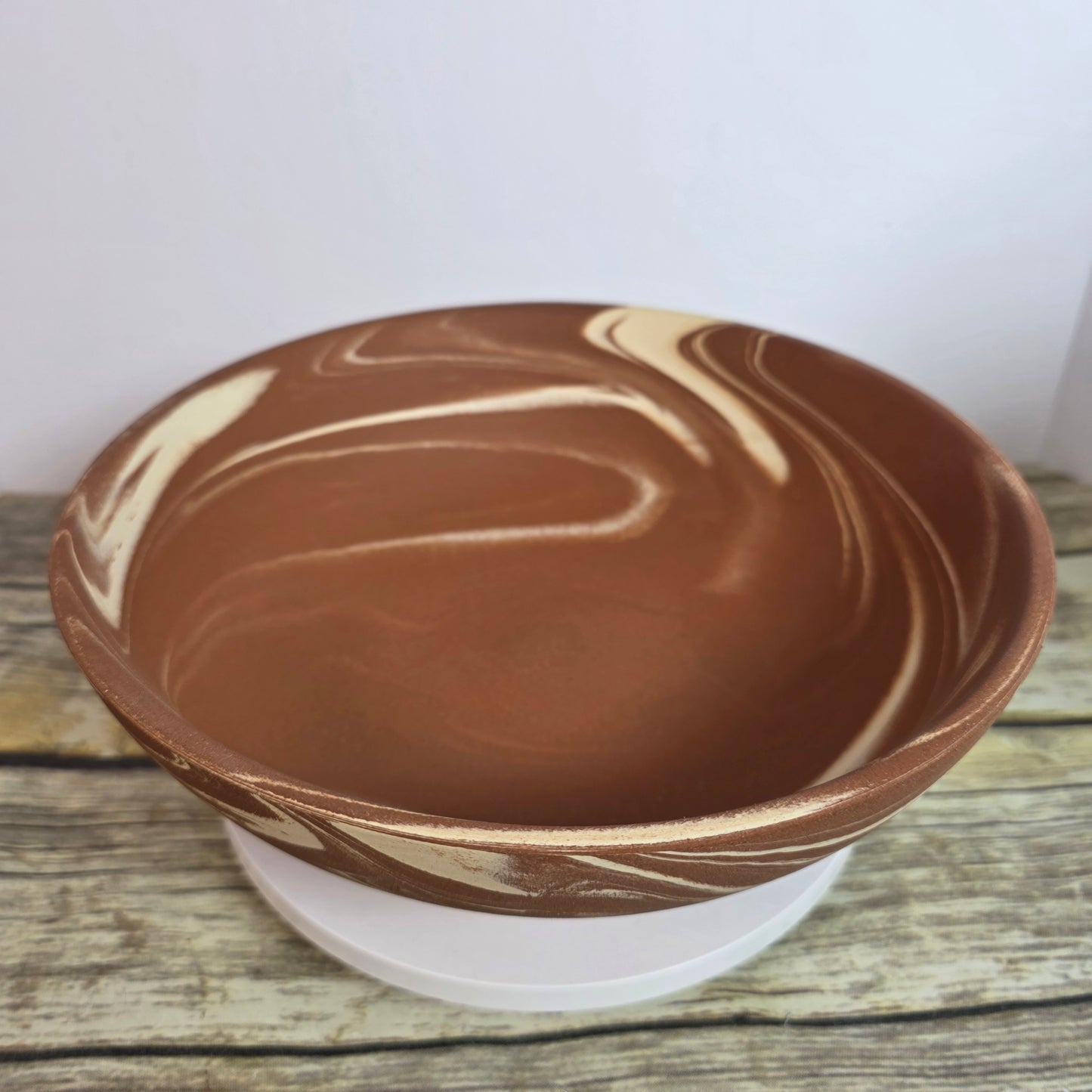 New Studio McGee Orange Swirl Decorative Bowl 10"