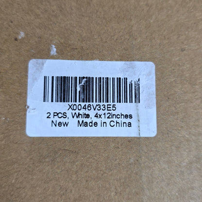 NIOB New 2 PCS White 4x12Inches Floor Vents