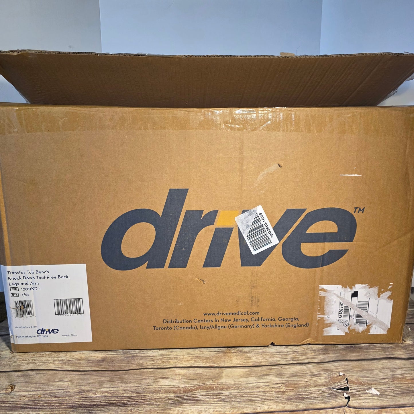 Open Box DRIVE Transfer Bench Tool-Free Back Legs Arms 12011-KD-1