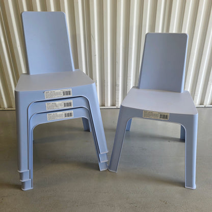 Set of 4 Resol Kids Chairs Dd Julieta by Joan Gaspar 009-09-7894 CWhimsical Blue