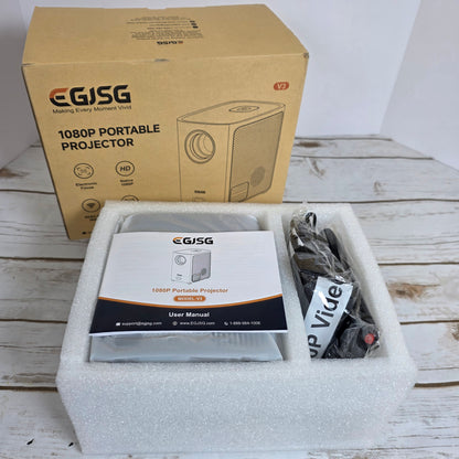 NIB New EGJSG 1080P Portable Projector V3 Gray 5G&2.4G WiFi