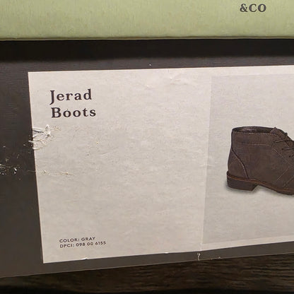 NIB New Goodfellow Men's Jerad Boots Gray Lace Up Shoes 098 00 6155