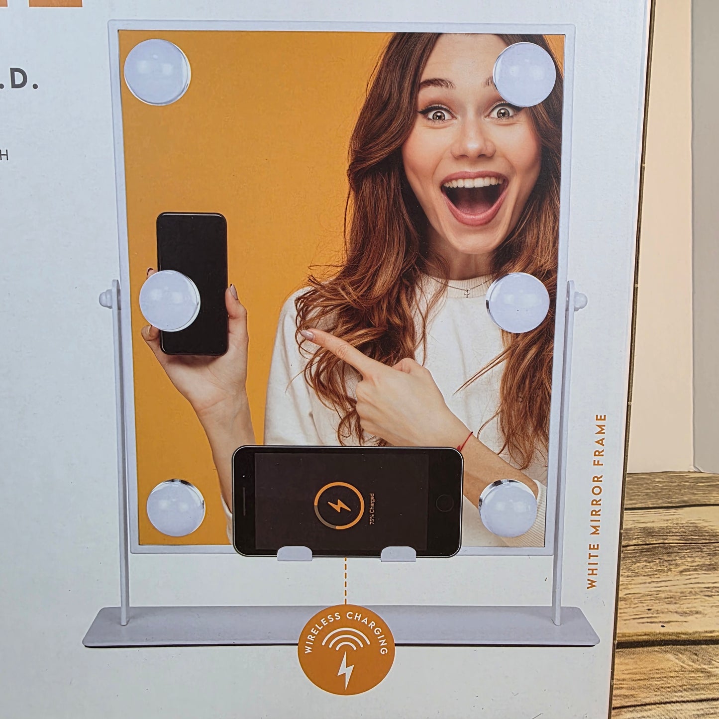 NIB New Danielle Creations Bluetooth LED Vanity Mirror Wireless Charging