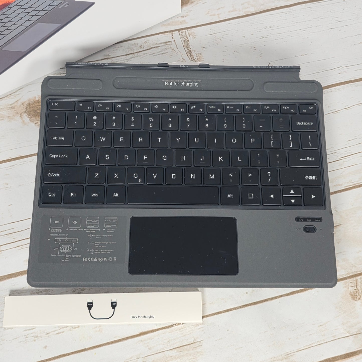 NIB New QULOSE Touchpad Keyboard for Surface Pro 8 / Pro X