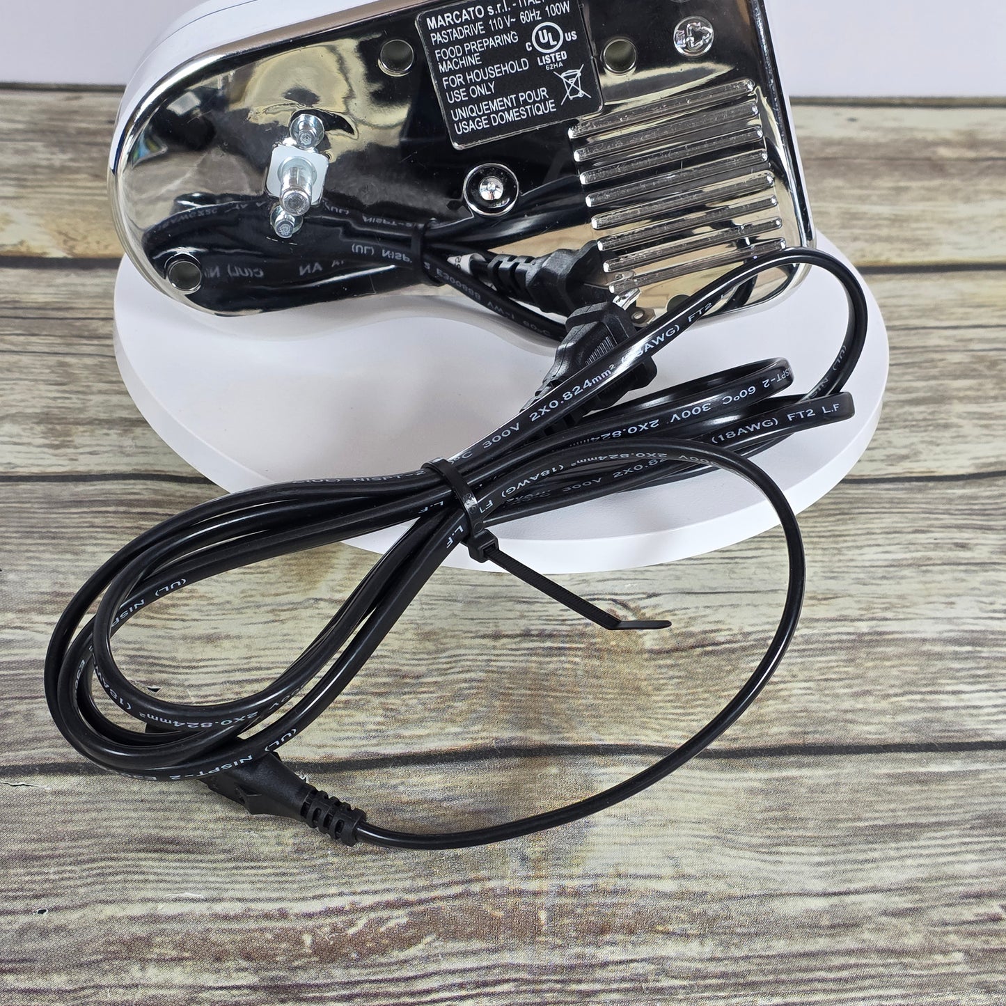 MARCATO Made in Italy Pastadrive 110V Electric Pasta Machine, Chrome Steel