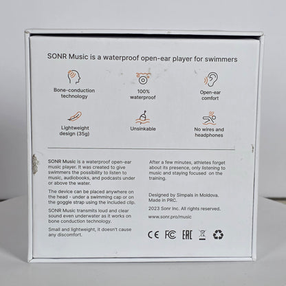 NIB New SONR Open Ear Underwater Music Player Bluetooth Yellow