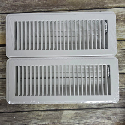 NIOB New 2 PCS White 4x12Inches Floor Vents