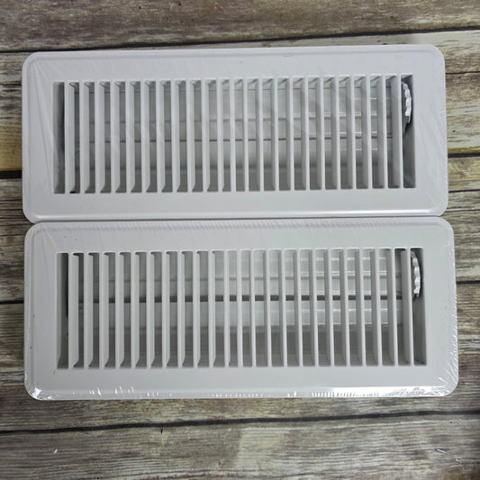 NIOB New 2 PCS White 4x12Inches Floor Vents