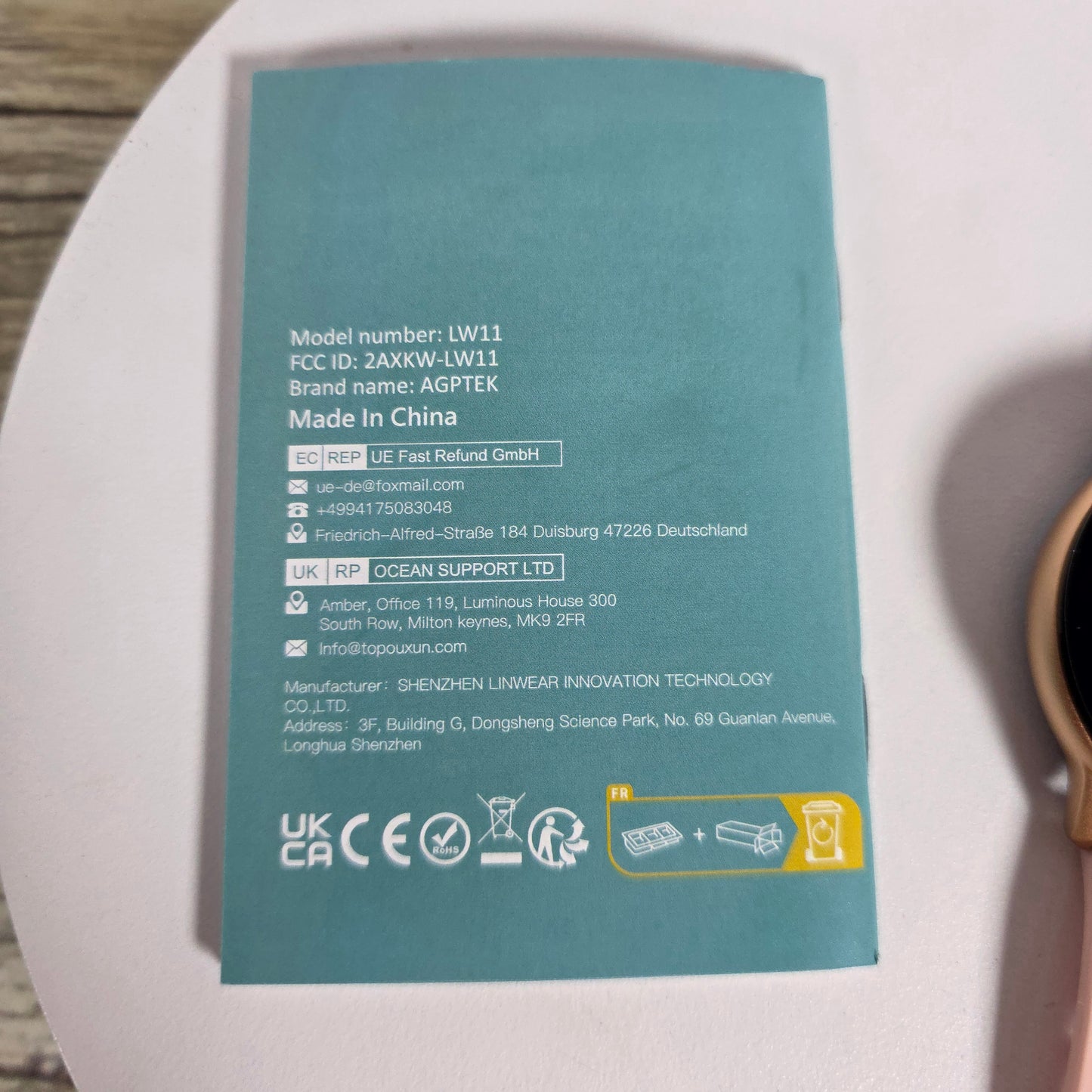 AGPTEK Smart Watch for Women, 5ATM Waterproof Smartwatch for Android and iOS