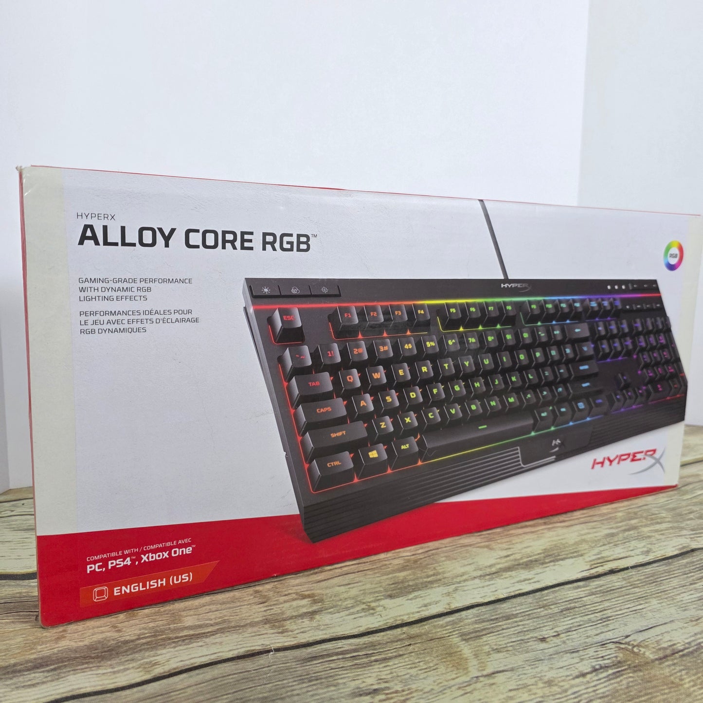 NIB New HyperX Alloy Core RGB Gaming Keyboard