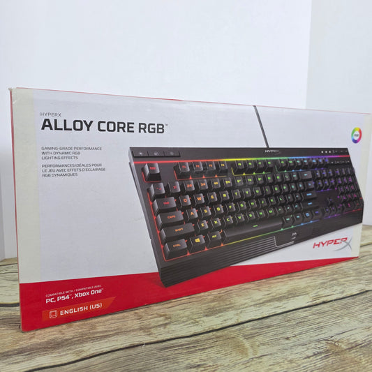 NIB New HyperX Alloy Core RGB Gaming Keyboard