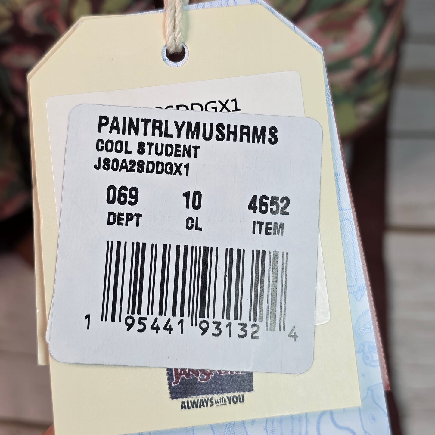 NWT New JANSPORT Painterly Mushrooma Cool Student JS0A2SDDGX1 Backpack