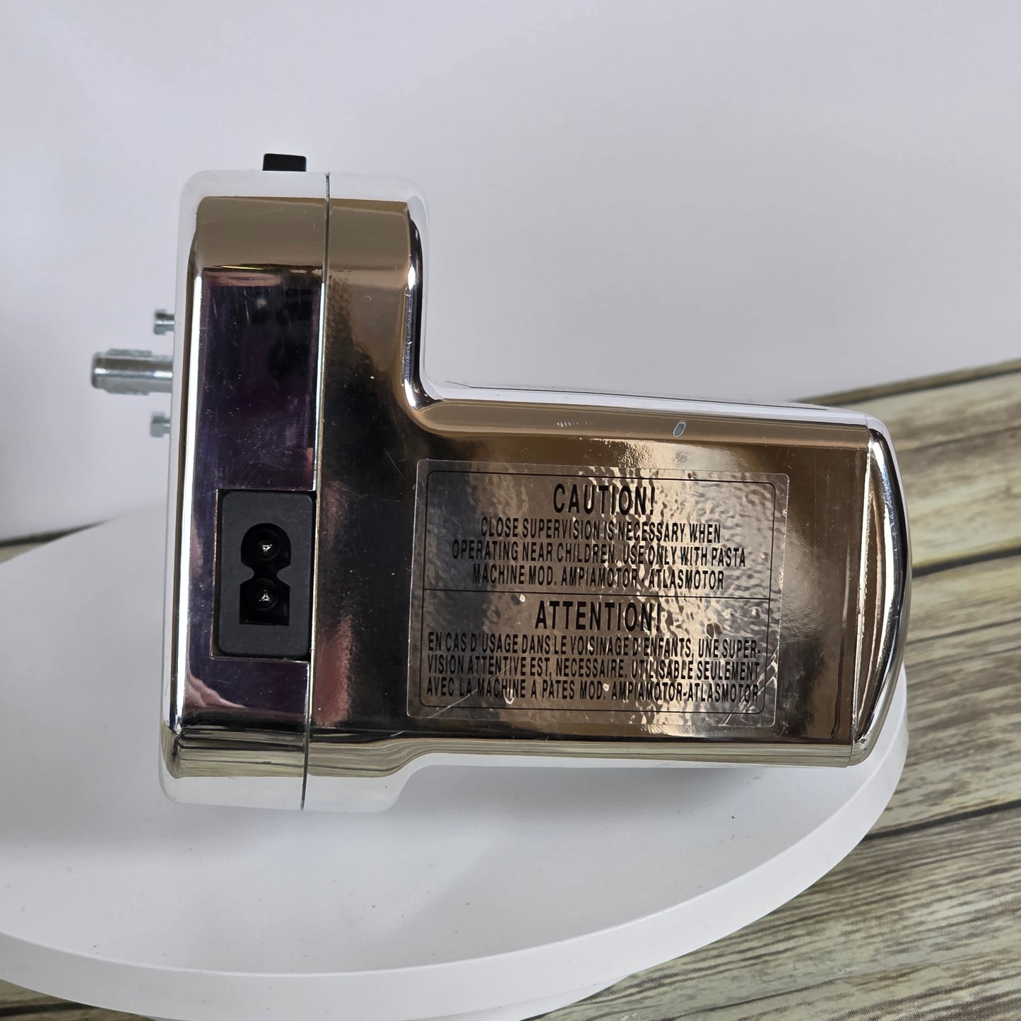 MARCATO Made in Italy Pastadrive 110V Electric Pasta Machine, Chrome Steel