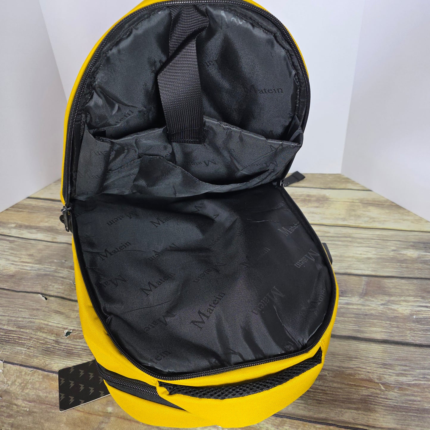NWT New MATEIN Yellow Backpack Bookbag