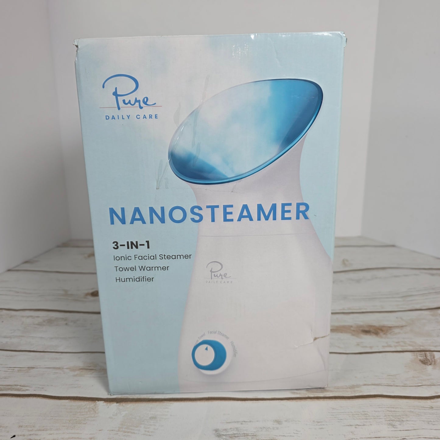 NIOB New Pure NANOSTEAMER  3-in-1 Ionic Facial Steamer Towel Warmer Humidifier PDC-4001