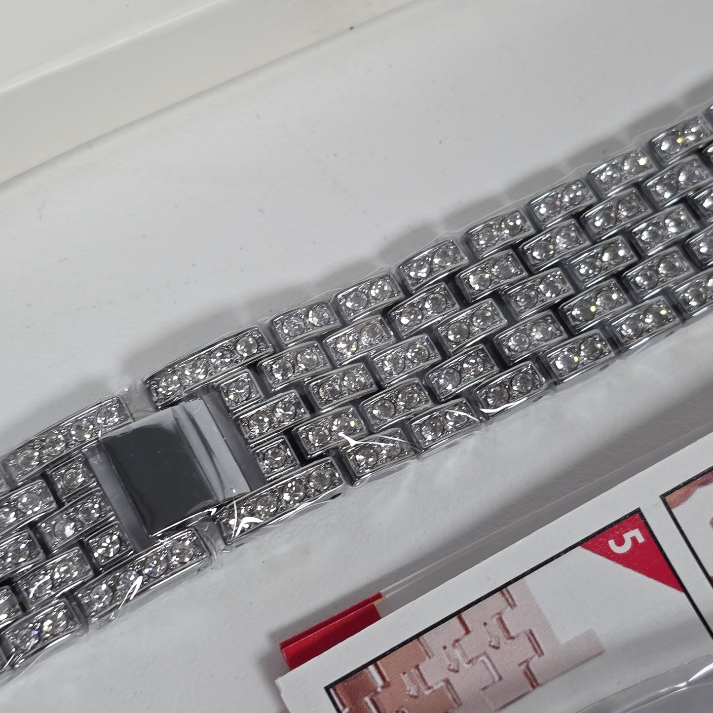 New Dystom Bling Bands Smart Watch Wristband Silver Metal