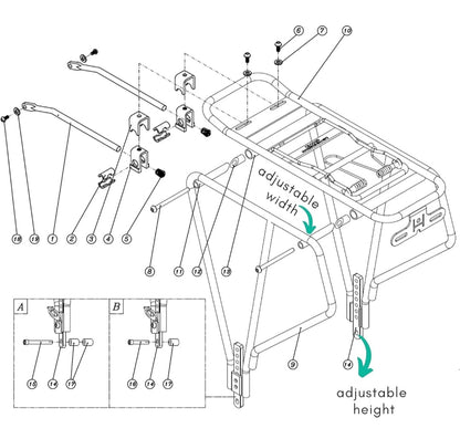 VINCITA Fat Tire Bike Cargo Luggage Rack Max Load 60lbs. MISSING HARDWARE