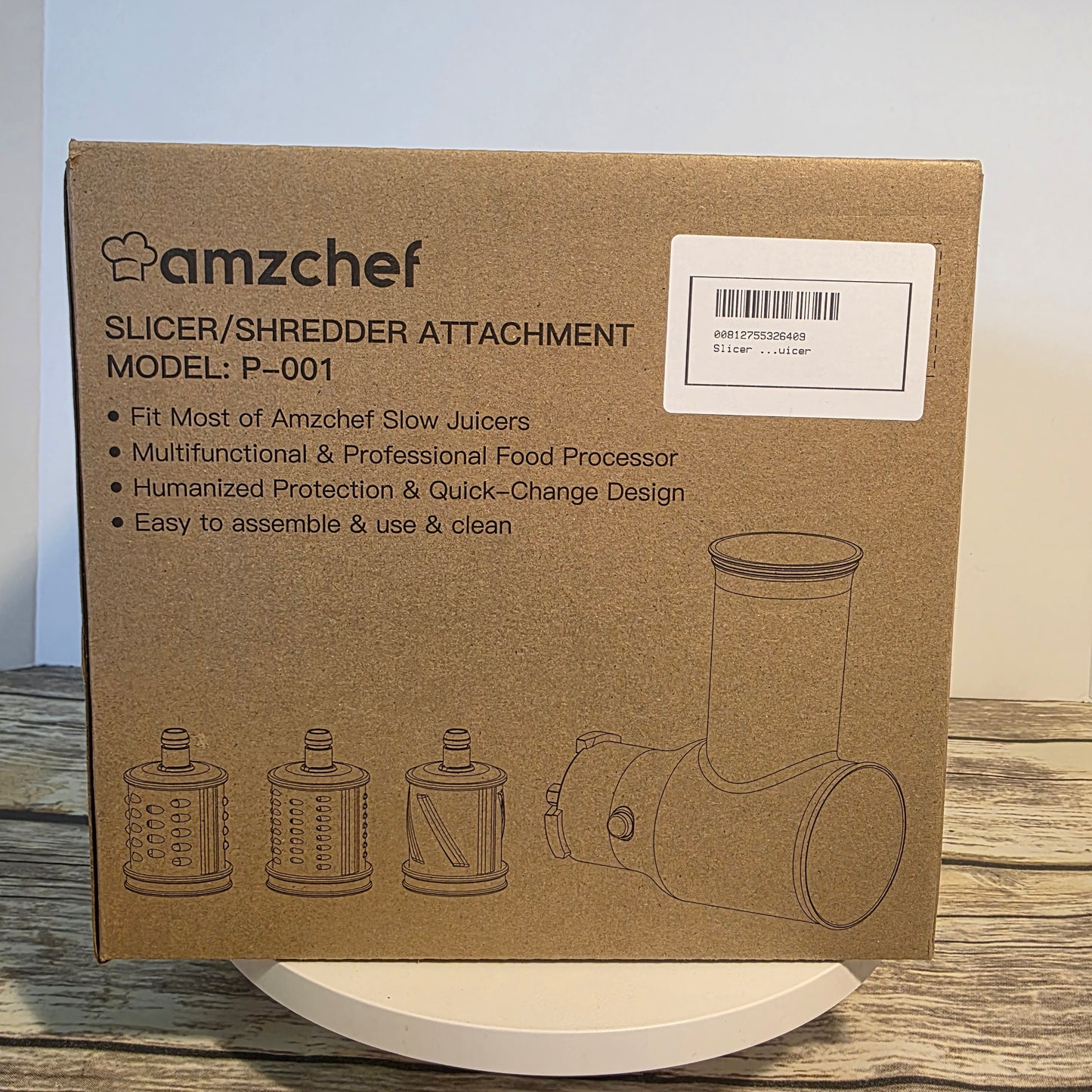 NIB New Amzchef Slicer/Shredder Attatchment Model P-001