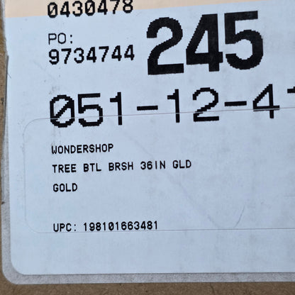 NIB New Wondershop Bottle Brush Tree 36" Gold Holiday Christmas Decor