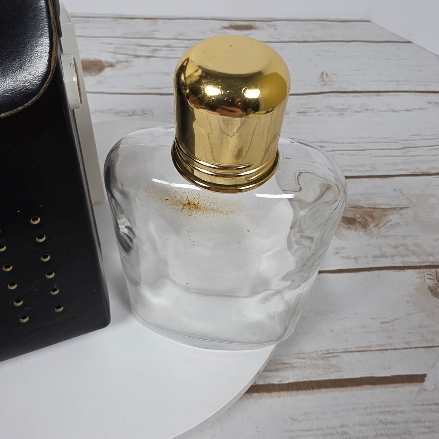 Vintage Faux Leather Transistor Radio Hidden Glass Flask