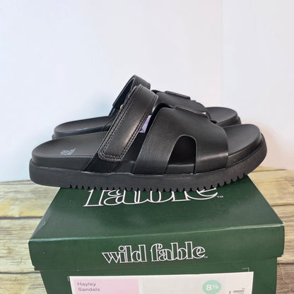 NIB New Wild Fable Haylee Sandals Black Womens 8 or 8.5