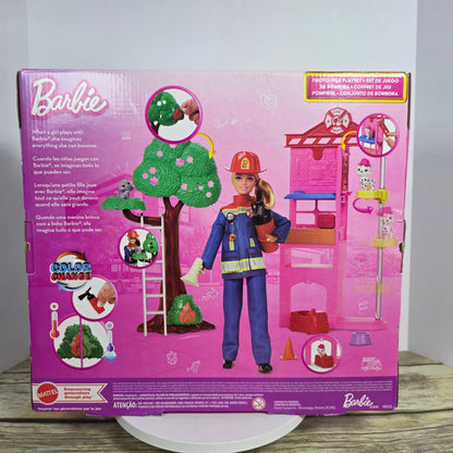 NIB Barbie You Can Be Anything Firefighter Playset