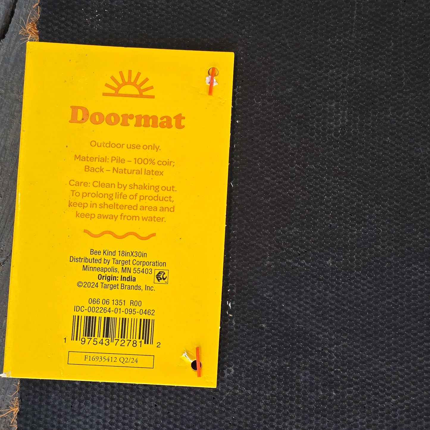 NWT New Cute Sun Squad Bee Kind Doormat 18x30"