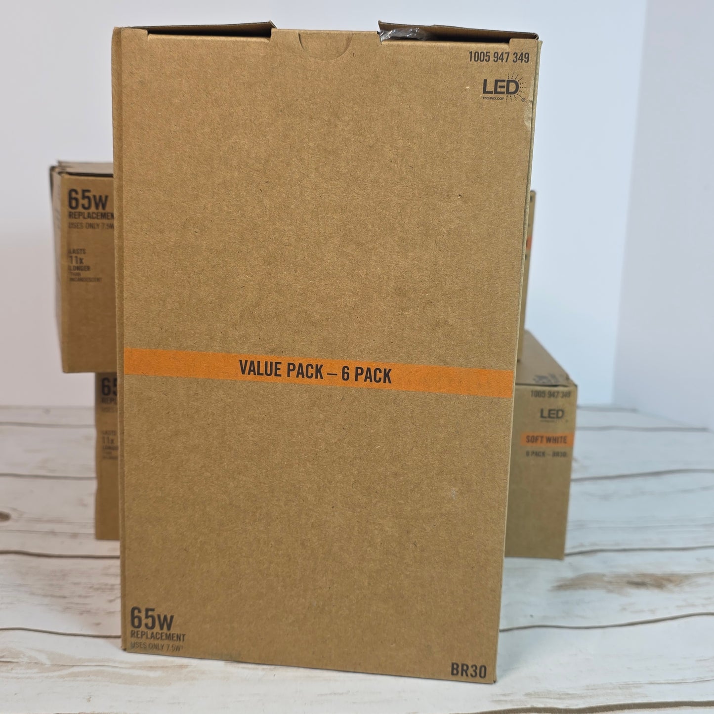 Lot of 3 New 6-Pack LED Technology 65W Replacement Soft White Bulbs