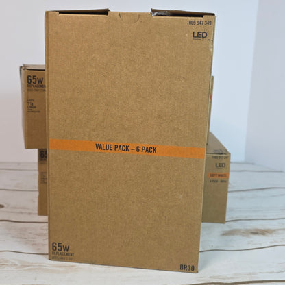 Lot of 3 New 6-Pack LED Technology 65W Replacement Soft White Bulbs