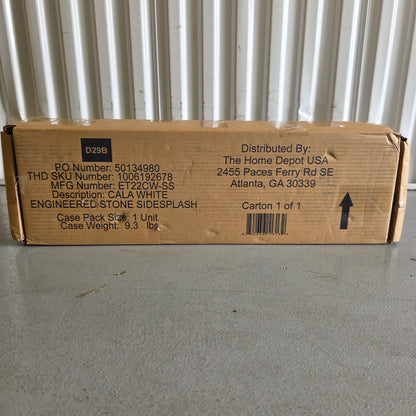 New Home Decorators CALA WHITE Engineered Stone Sidesplash ET22CW-SS