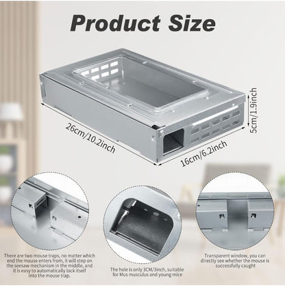 New Qualirey 4 Pack Multi Catch Mouse Trap Silver Pest Control