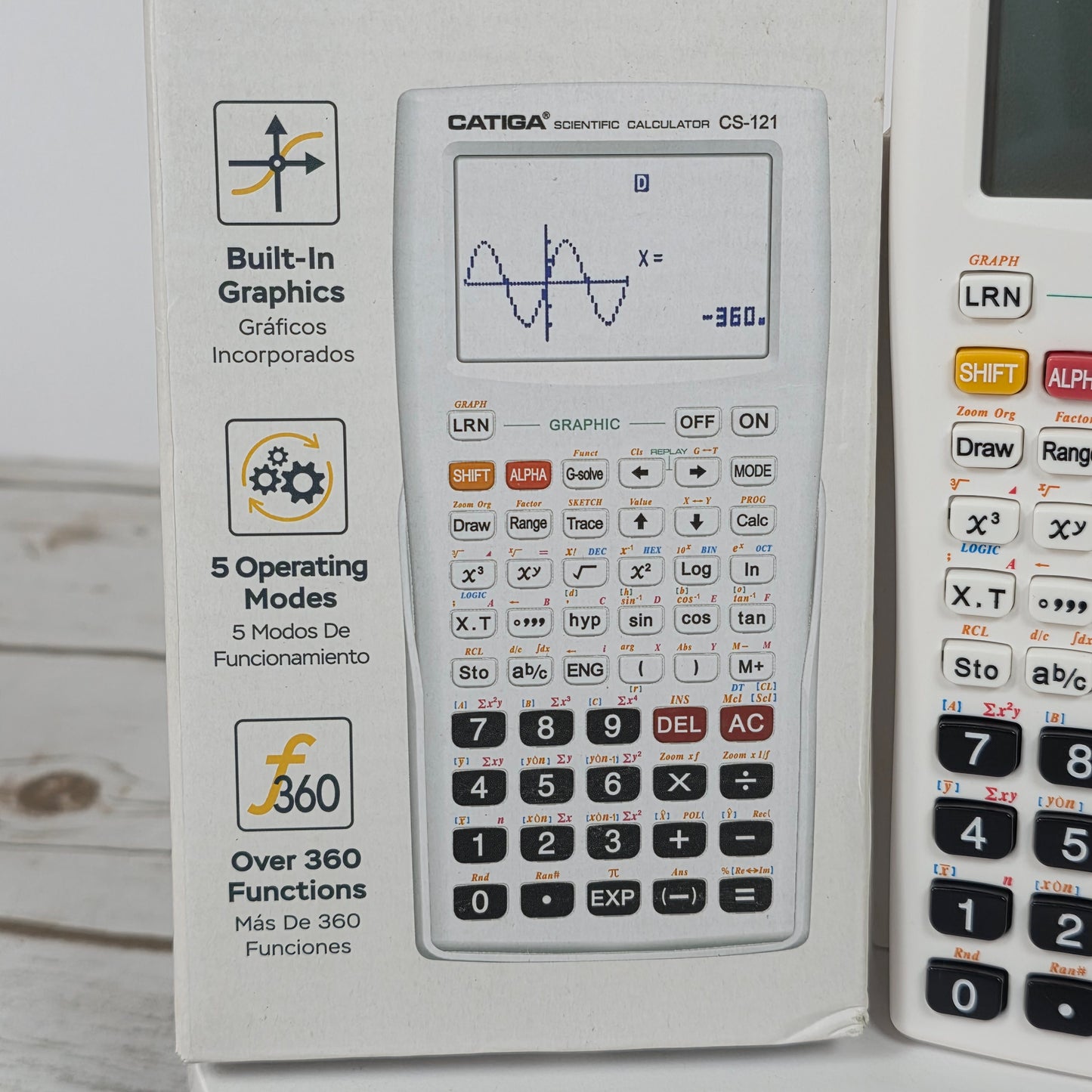 NIOB New CATIGA Scientific Calculator w/ Graphic Functions CS-121 White