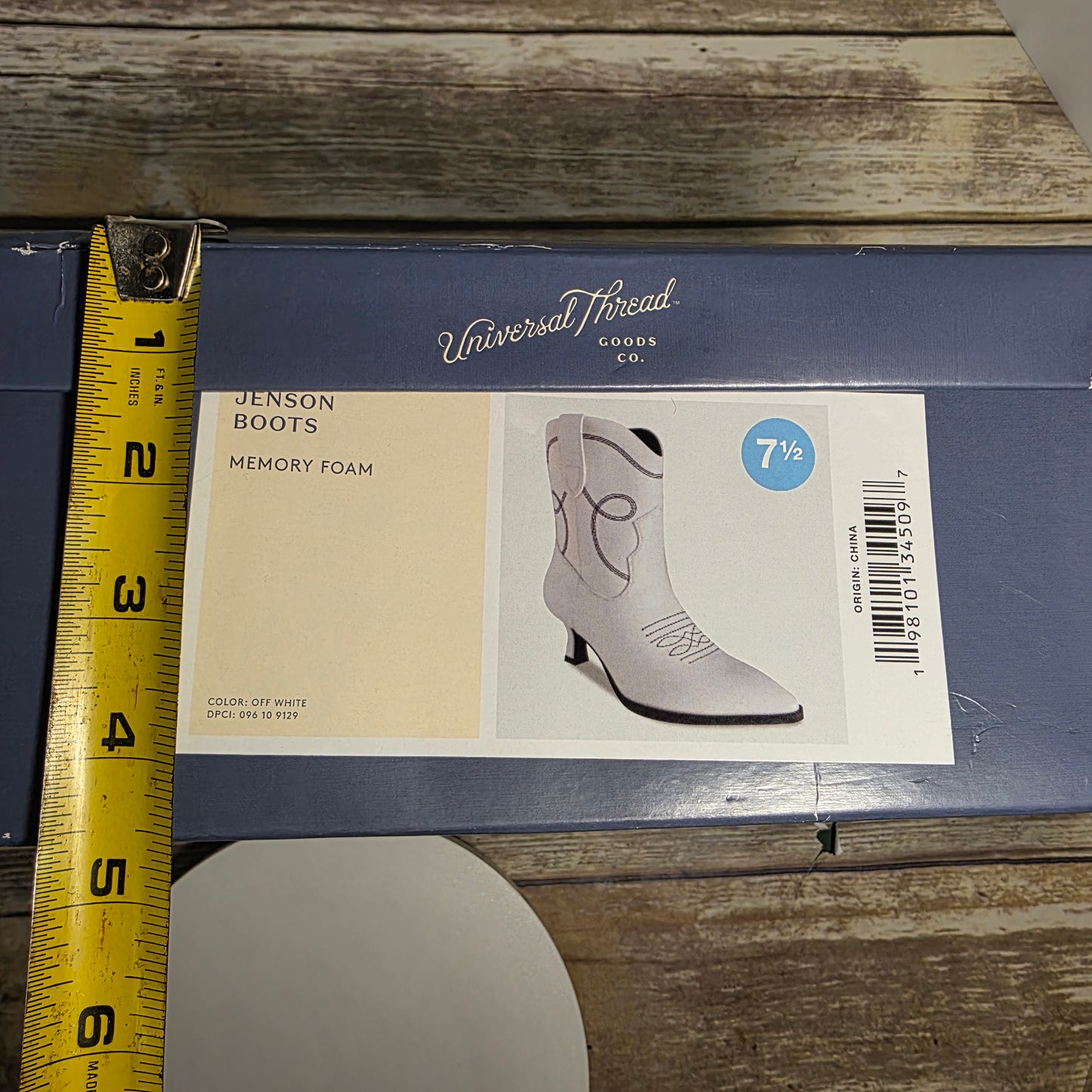 NIB New Women's Jenson Western Cowboy Boots 7.5 Memory Foam Universal Thread™