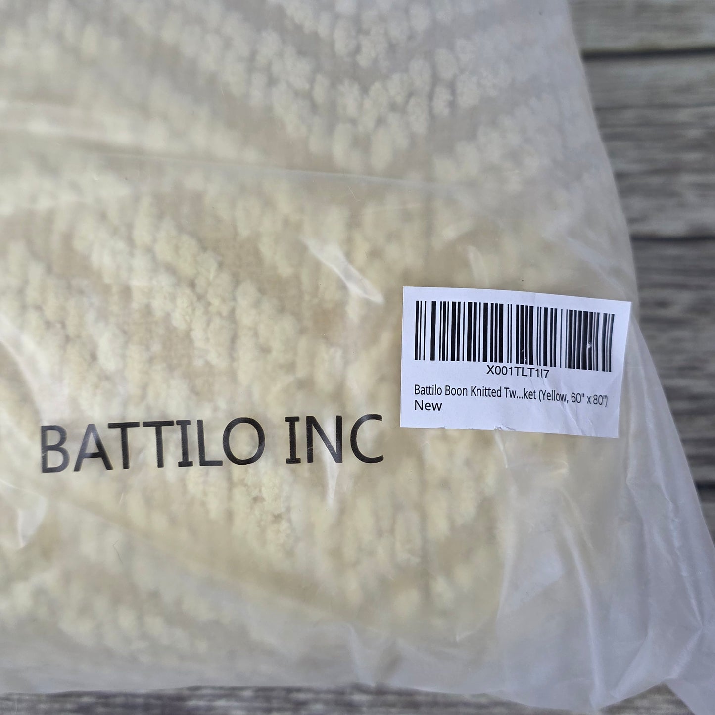 NIOP Bottilo Boon Knitted Blanket Yellow 60"x80"