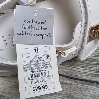 NWT New Women's A New Day Jonie Sandals Off White 11M Chunky F16898276