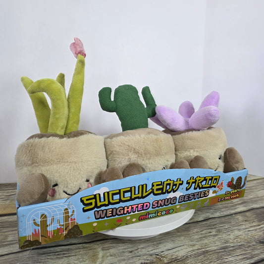 New Mimicoco Succulent Trio Weighted Snug Besties 2.2 lbs Each