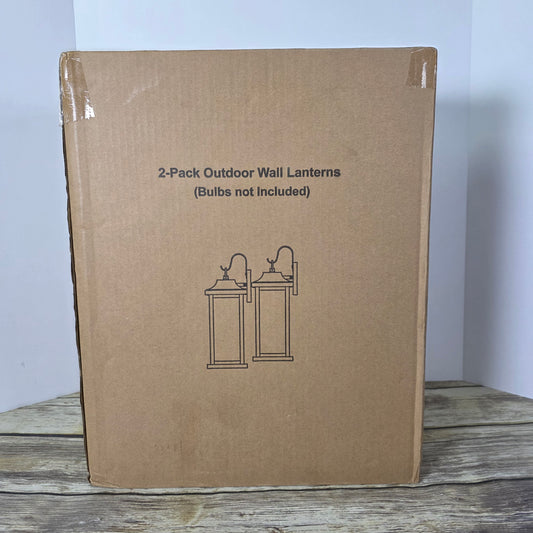 NIB New Roravilila 2 Pack Outdoor Wall Lanterns B061 15P