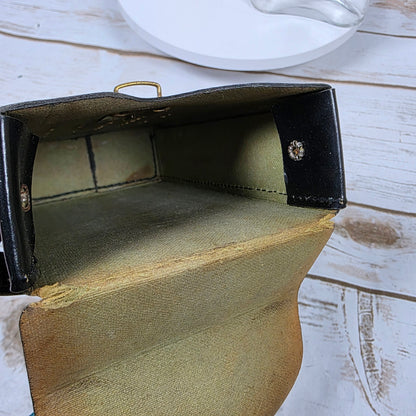 Vintage Faux Leather Transistor Radio Hidden Glass Flask