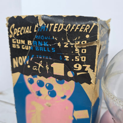 Vintage Junior Venda-Bank Penny 1c Gumball Machine United Metal Products Boston- Pink