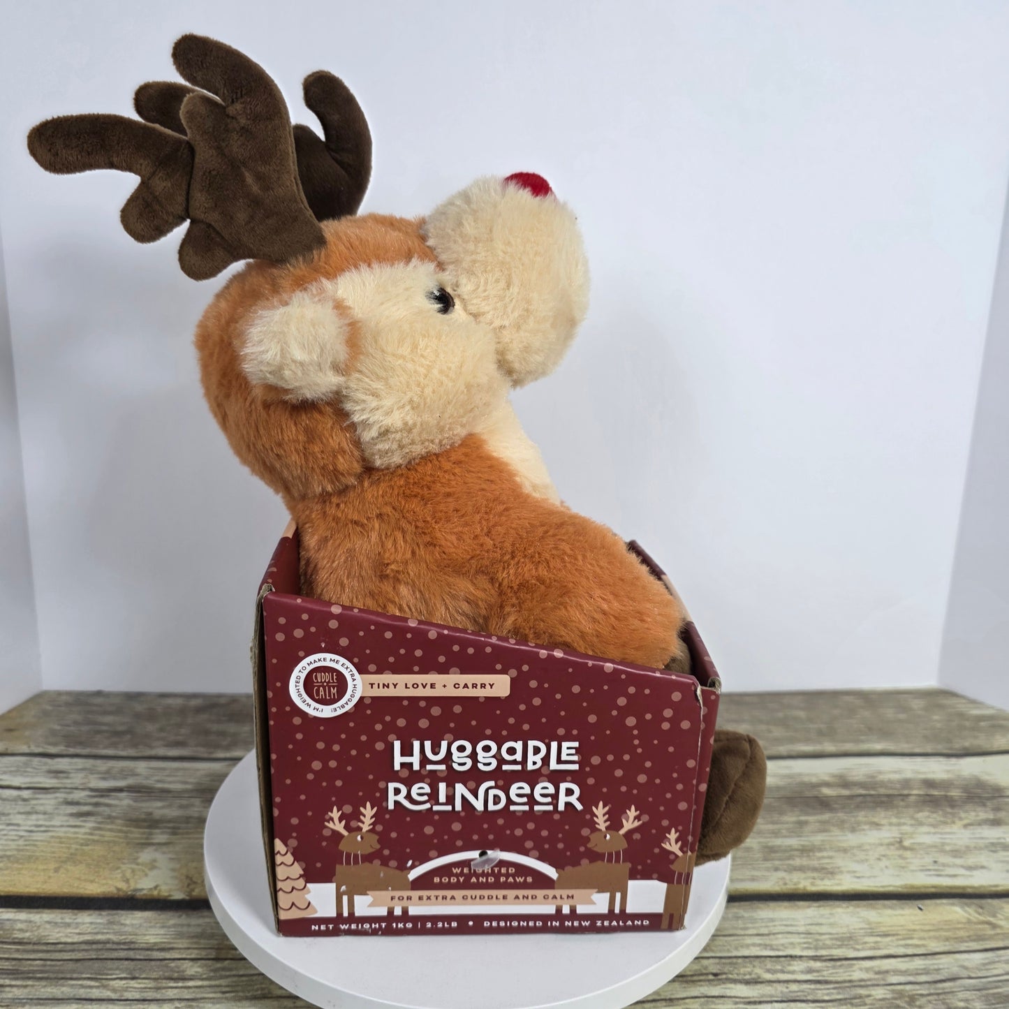 New Tiny Love + Carry Huggable Reindeer Weighted Body & Paws Calm Comfort Plushie