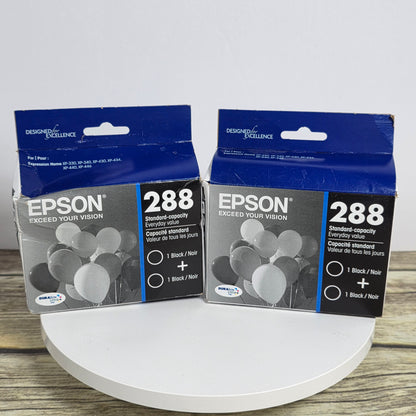 Set of 2 New EPSON 288 Standard Capacity DuraBrite Ultra Ink Cartridge 2-Packs