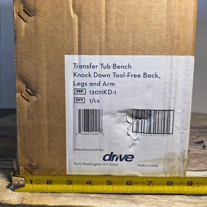 Open Box DRIVE Transfer Bench Tool-Free Back Legs Arms 12011-KD-1